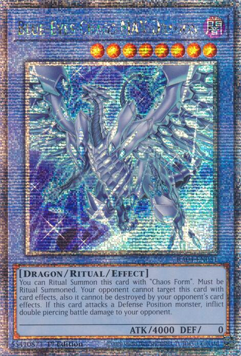 Blue-Eyes Chaos MAX Dragon (New Art) [RA04-EN051] Quarter Century Secret Rare | Fandemonia Ltd