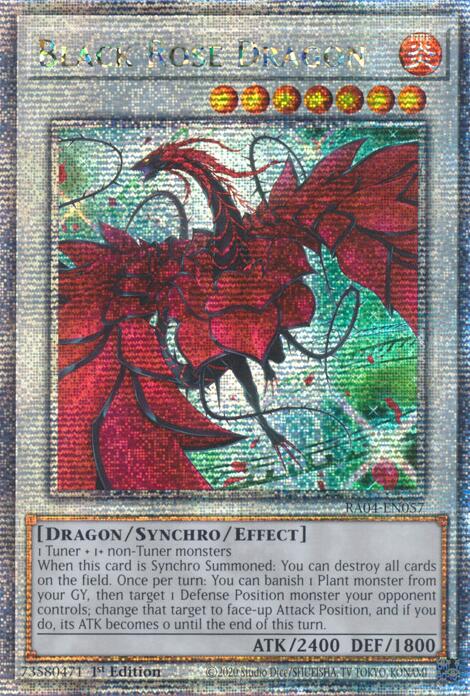 Black Rose Dragon (Alternate Art) [RA04-EN057] Quarter Century Secret Rare | Fandemonia Ltd