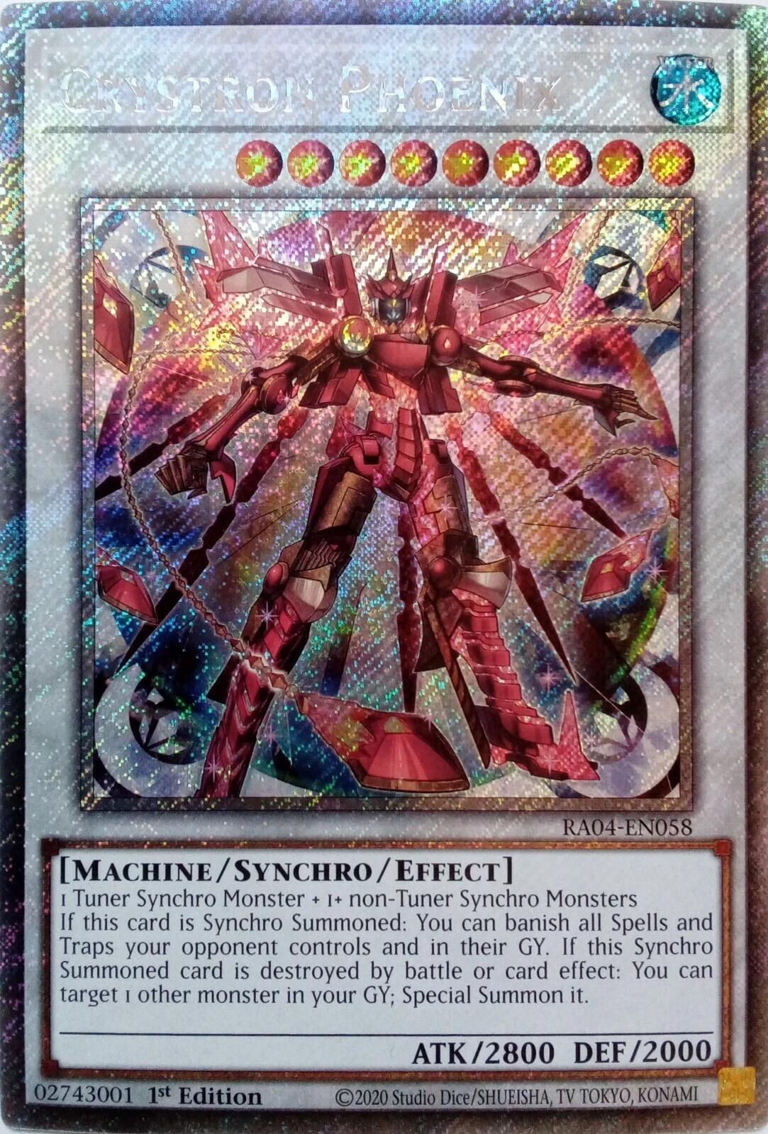 Crystron Phoenix [RA04-EN058] Platinum Secret Rare | Fandemonia Ltd
