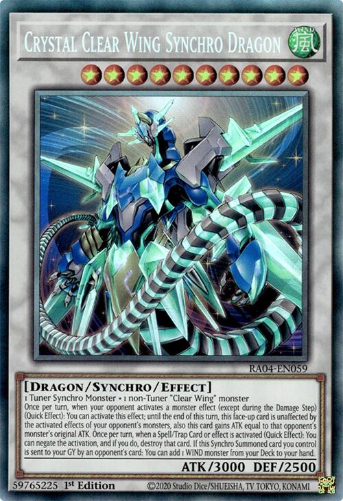 Crystal Clear Wing Synchro Dragon [RA04-EN059] Collector's Rare | Fandemonia Ltd