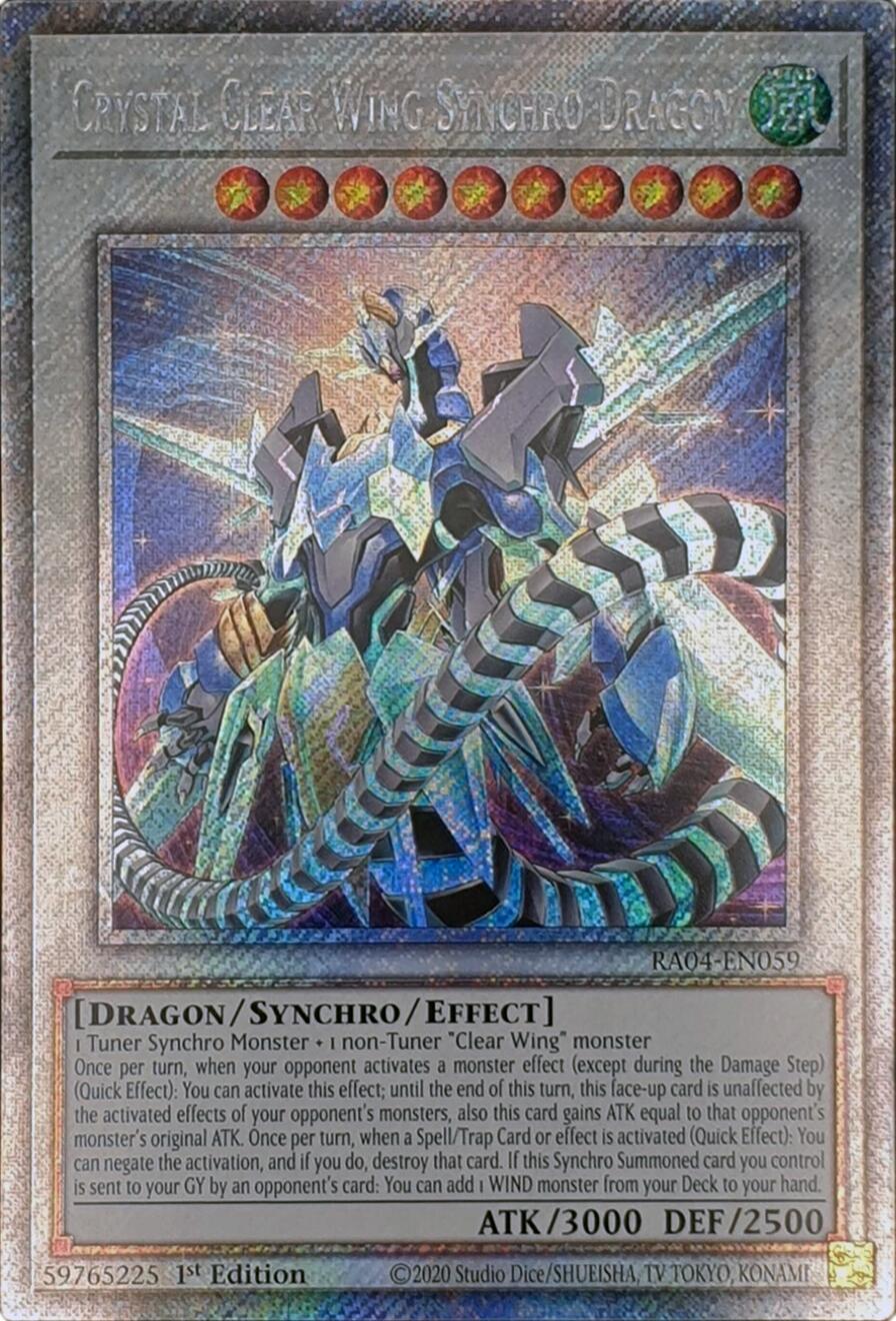 Crystal Clear Wing Synchro Dragon [RA04-EN059] Platinum Secret Rare | Fandemonia Ltd