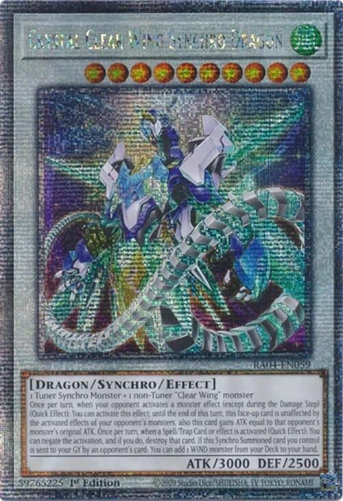 Crystal Clear Wing Synchro Dragon [RA04-EN059] Quarter Century Secret Rare | Fandemonia Ltd