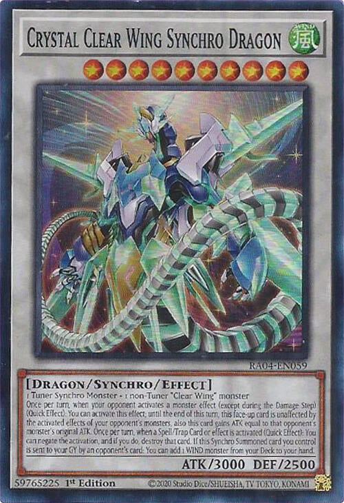 Crystal Clear Wing Synchro Dragon [RA04-EN059] Super Rare | Fandemonia Ltd