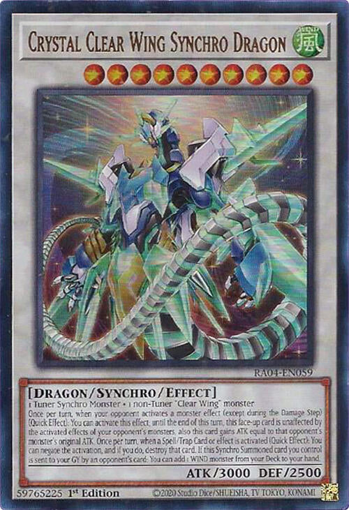 Crystal Clear Wing Synchro Dragon [RA04-EN059] Ultra Rare | Fandemonia Ltd