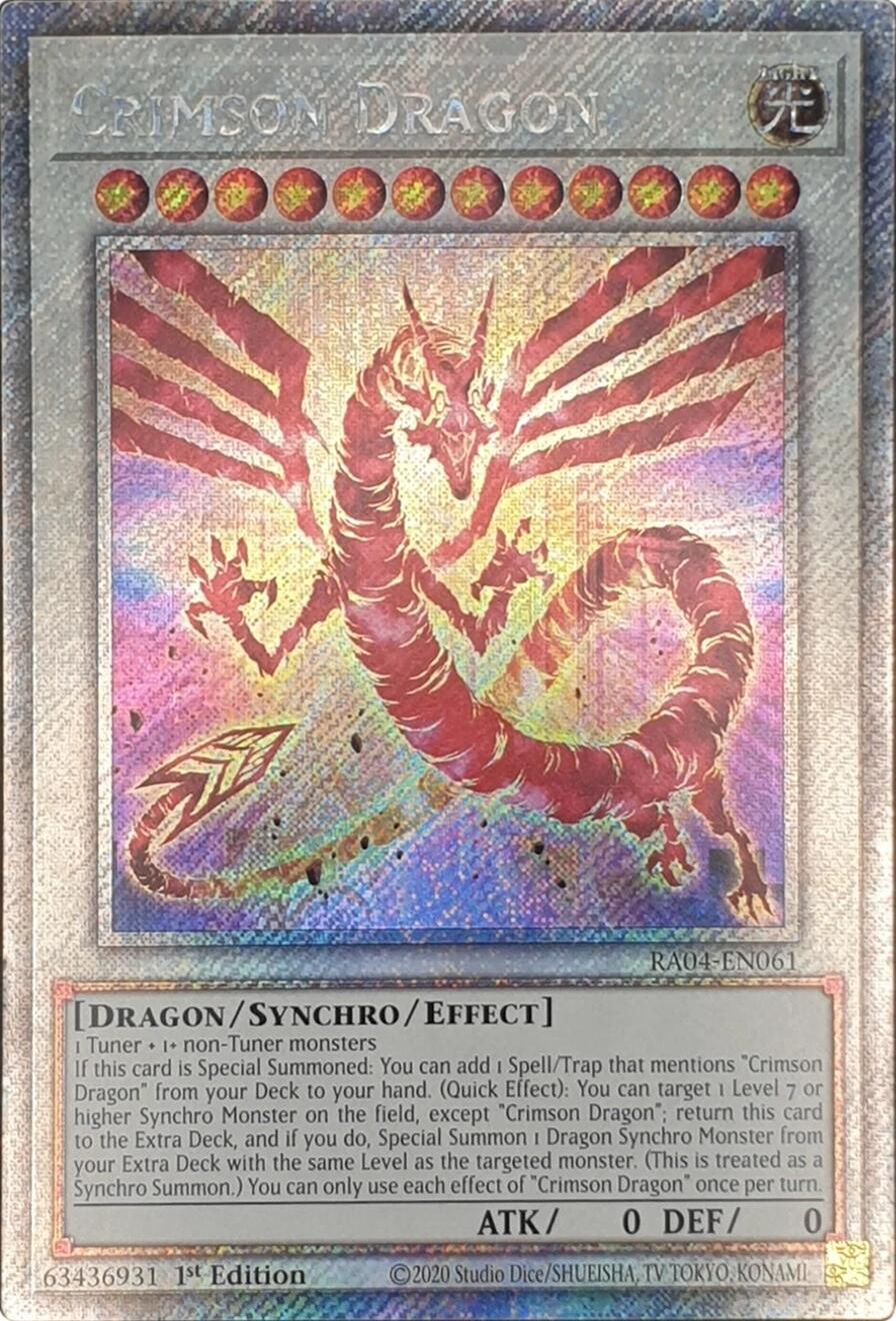 Crimson Dragon (card) [RA04-EN061] Platinum Secret Rare | Fandemonia Ltd