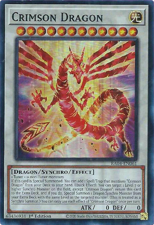 Crimson Dragon (card) [RA04-EN061] Super Rare | Fandemonia Ltd