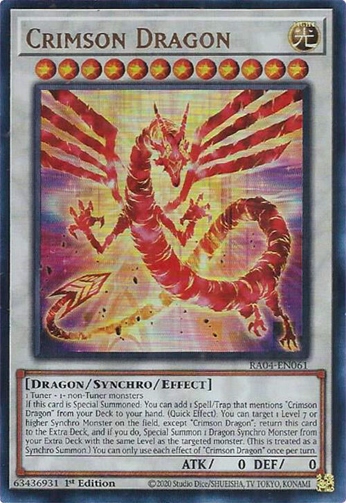 Crimson Dragon (card) [RA04-EN061] Ultra Rare | Fandemonia Ltd