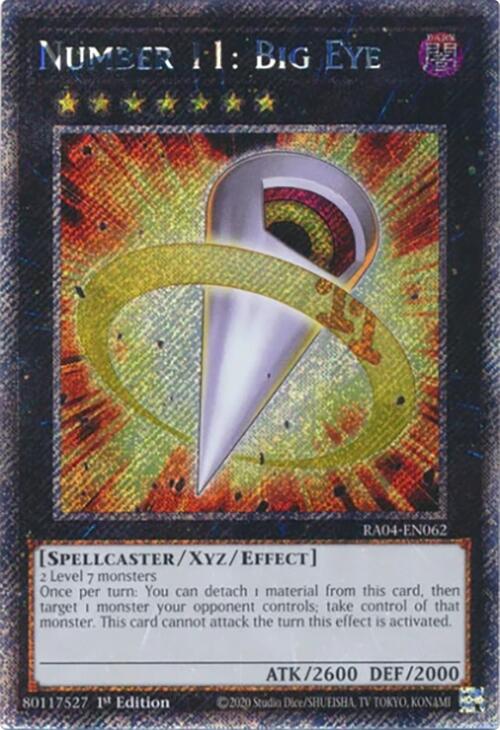 Number 11: Big Eye [RA04-EN062] Platinum Secret Rare | Fandemonia Ltd