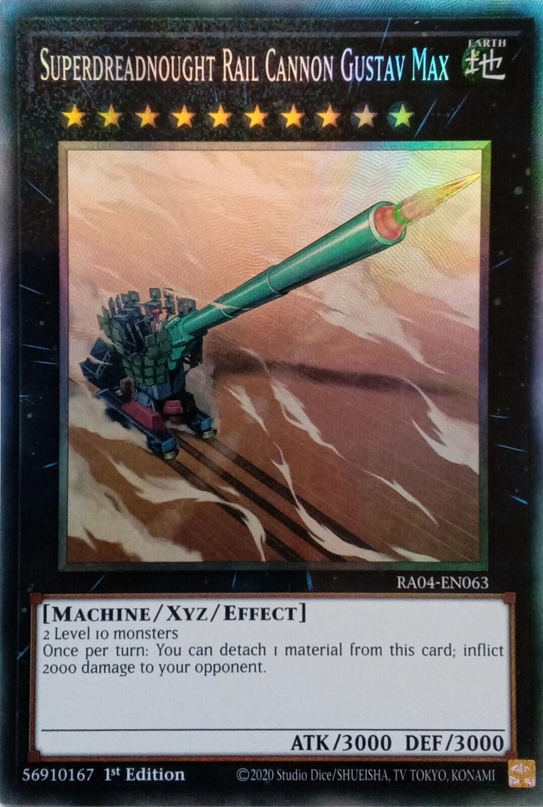 Superdreadnought Rail Cannon Gustav Max [RA04-EN063] Prismatic Collector's Rare | Fandemonia Ltd