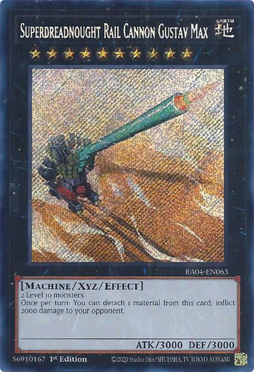 Superdreadnought Rail Cannon Gustav Max [RA04-EN063] Secret Rare | Fandemonia Ltd