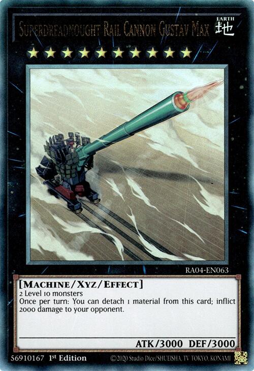 Superdreadnought Rail Cannon Gustav Max [RA04-EN063] Prismatic Ultimate Rare | Fandemonia Ltd