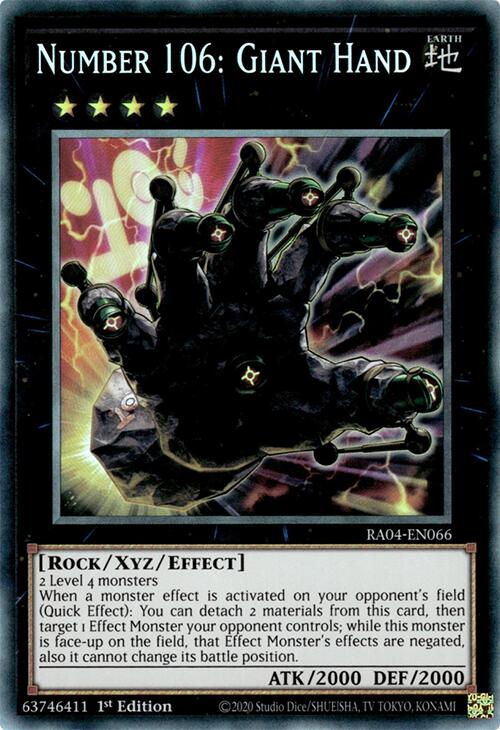 Number 106: Giant Hand [RA04-EN066] Prismatic Collector's Rare | Fandemonia Ltd