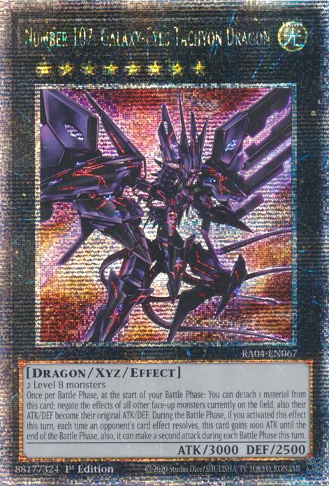 Number 107: Galaxy-Eyes Tachyon Dragon [RA04-EN067] Quarter Century Secret Rare | Fandemonia Ltd