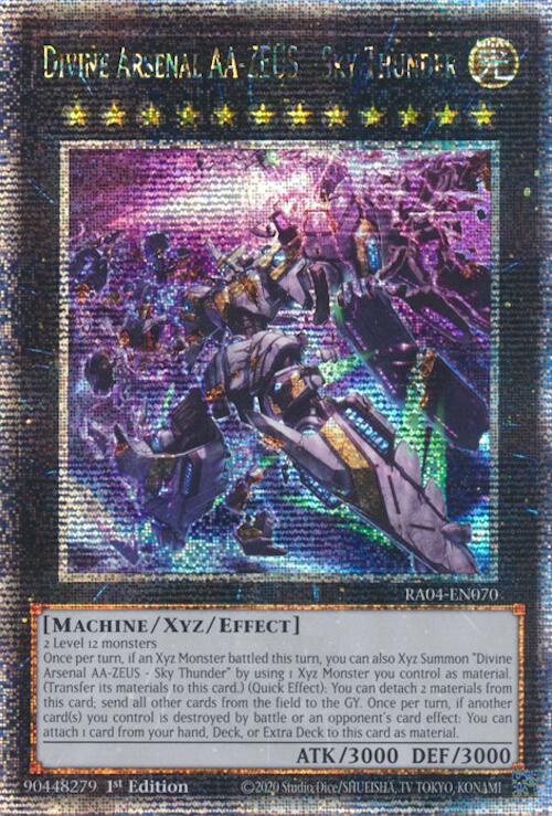 Divine Arsenal AA-ZEUS - Sky Thunder (New Art) [RA04-EN070] Quarter Century Secret Rare | Fandemonia Ltd