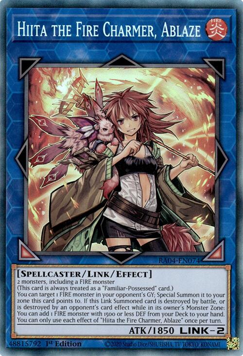 Hiita the Fire Charmer, Ablaze [RA04-EN074] Prismatic Collector's Rare | Fandemonia Ltd