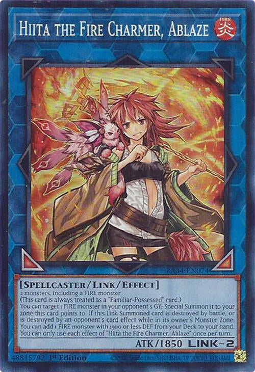Hiita the Fire Charmer, Ablaze [RA04-EN074] Super Rare | Fandemonia Ltd