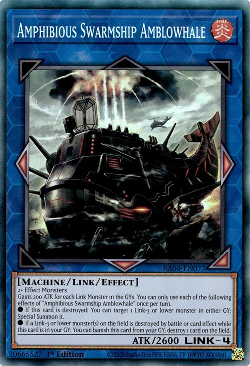 Amphibious Swarmship Amblowhale [RA04-EN077] Prismatic Collector's Rare | Fandemonia Ltd