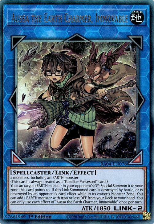 Aussa the Earth Charmer, Immovable [RA04-EN078] Prismatic Ultimate Rare | Fandemonia Ltd