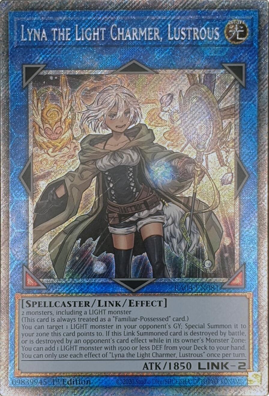 Lyna the Light Charmer, Lustrous [RA04-EN081] Platinum Secret Rare | Fandemonia Ltd