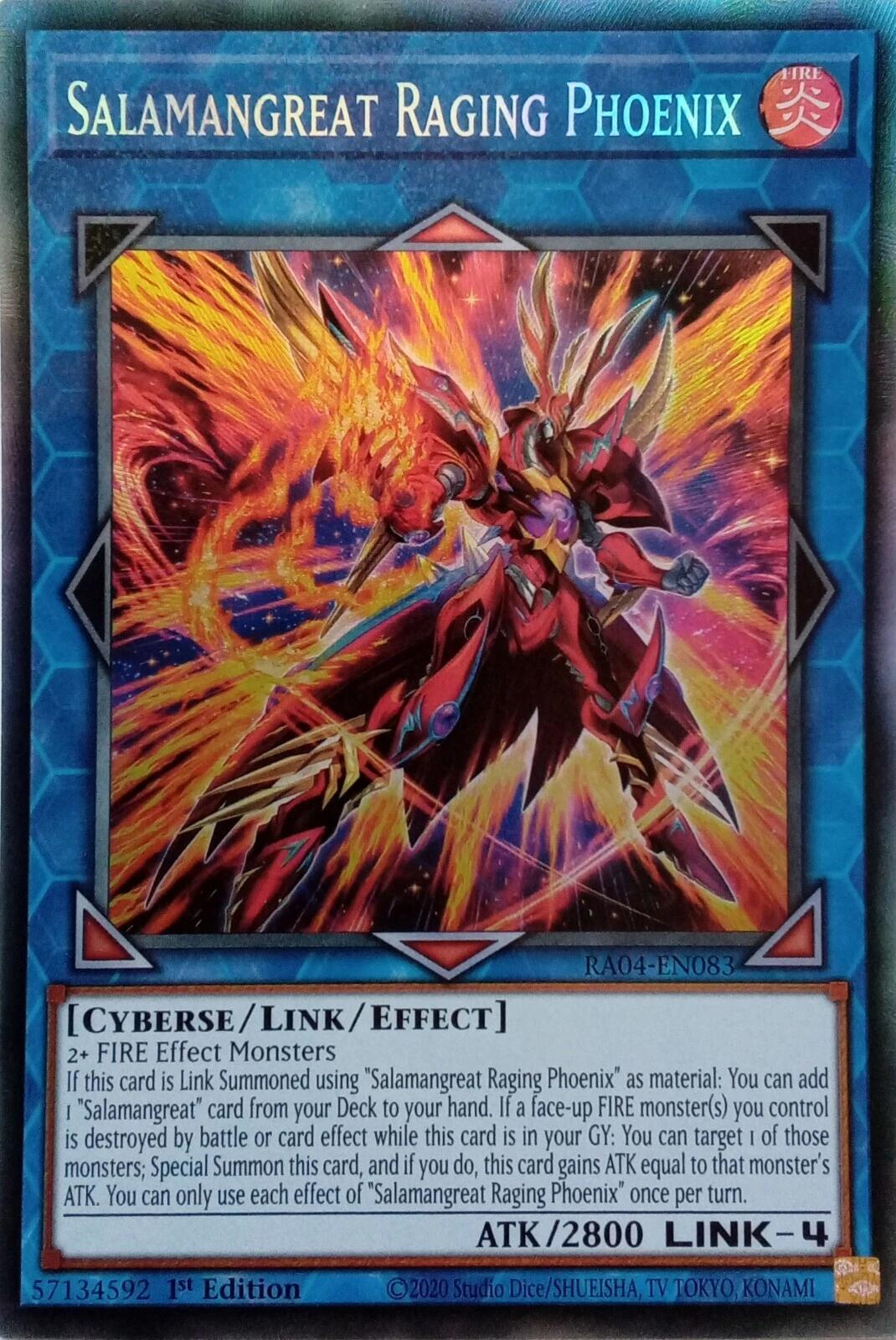 Salamangreat Raging Phoenix [RA04-EN083] Prismatic Collector's Rare | Fandemonia Ltd