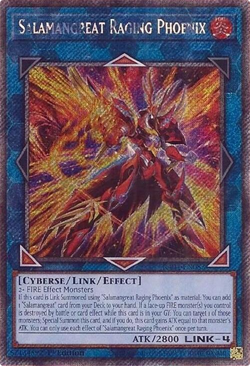 Salamangreat Raging Phoenix [RA04-EN083] Platinum Secret Rare | Fandemonia Ltd