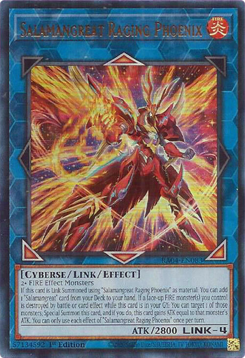 Salamangreat Raging Phoenix [RA04-EN083] Ultra Rare | Fandemonia Ltd