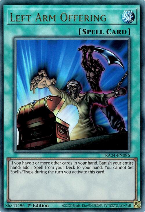Left Arm Offering [RA04-EN086] Prismatic Ultimate Rare | Fandemonia Ltd