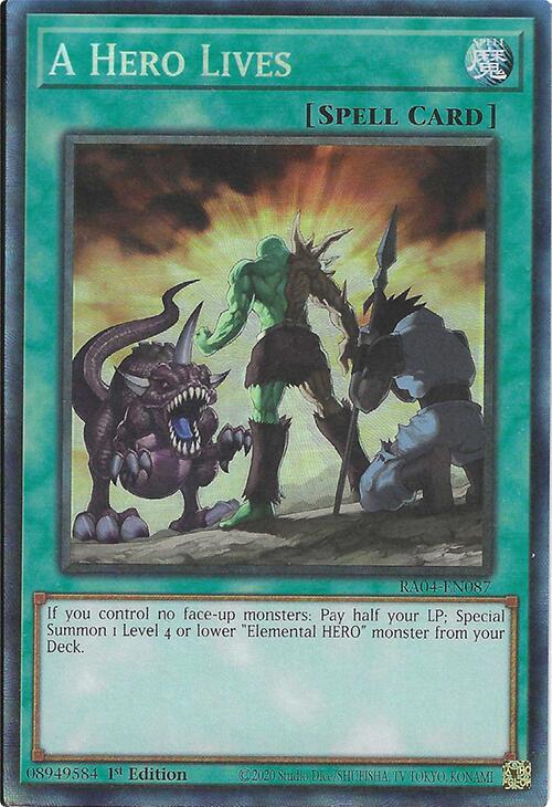 A Hero Lives [RA04-EN087] Prismatic Collector's Rare | Fandemonia Ltd