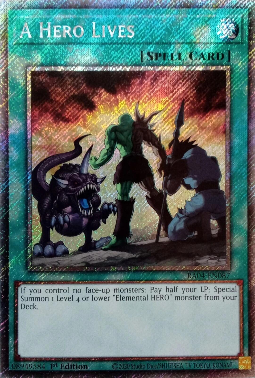 A Hero Lives [RA04-EN087] Platinum Secret Rare | Fandemonia Ltd