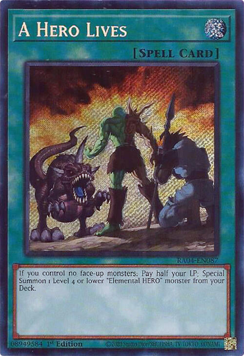 A Hero Lives [RA04-EN087] Secret Rare | Fandemonia Ltd