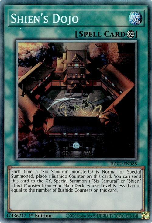 Shien's Dojo [RA04-EN088] Prismatic Collector's Rare | Fandemonia Ltd
