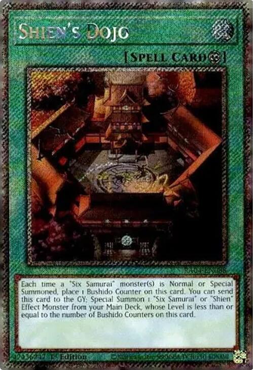 Shien's Dojo [RA04-EN088] Platinum Secret Rare | Fandemonia Ltd