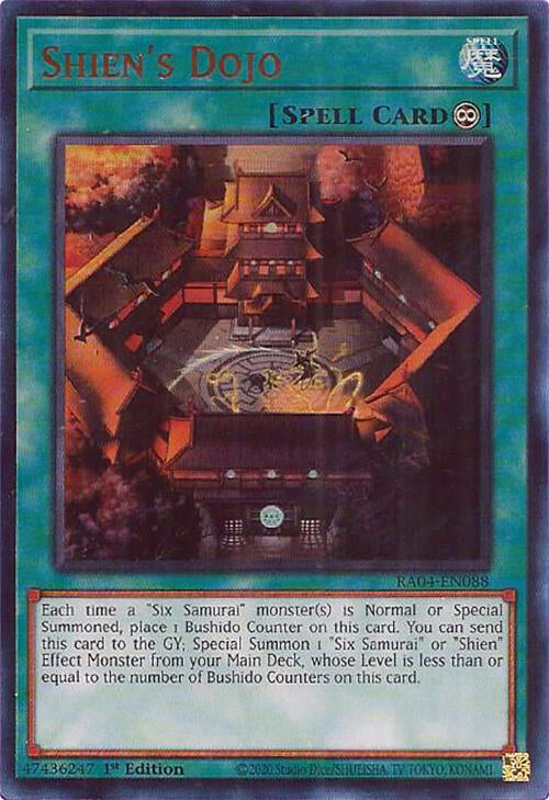 Shien's Dojo [RA04-EN088] Ultra Rare | Fandemonia Ltd