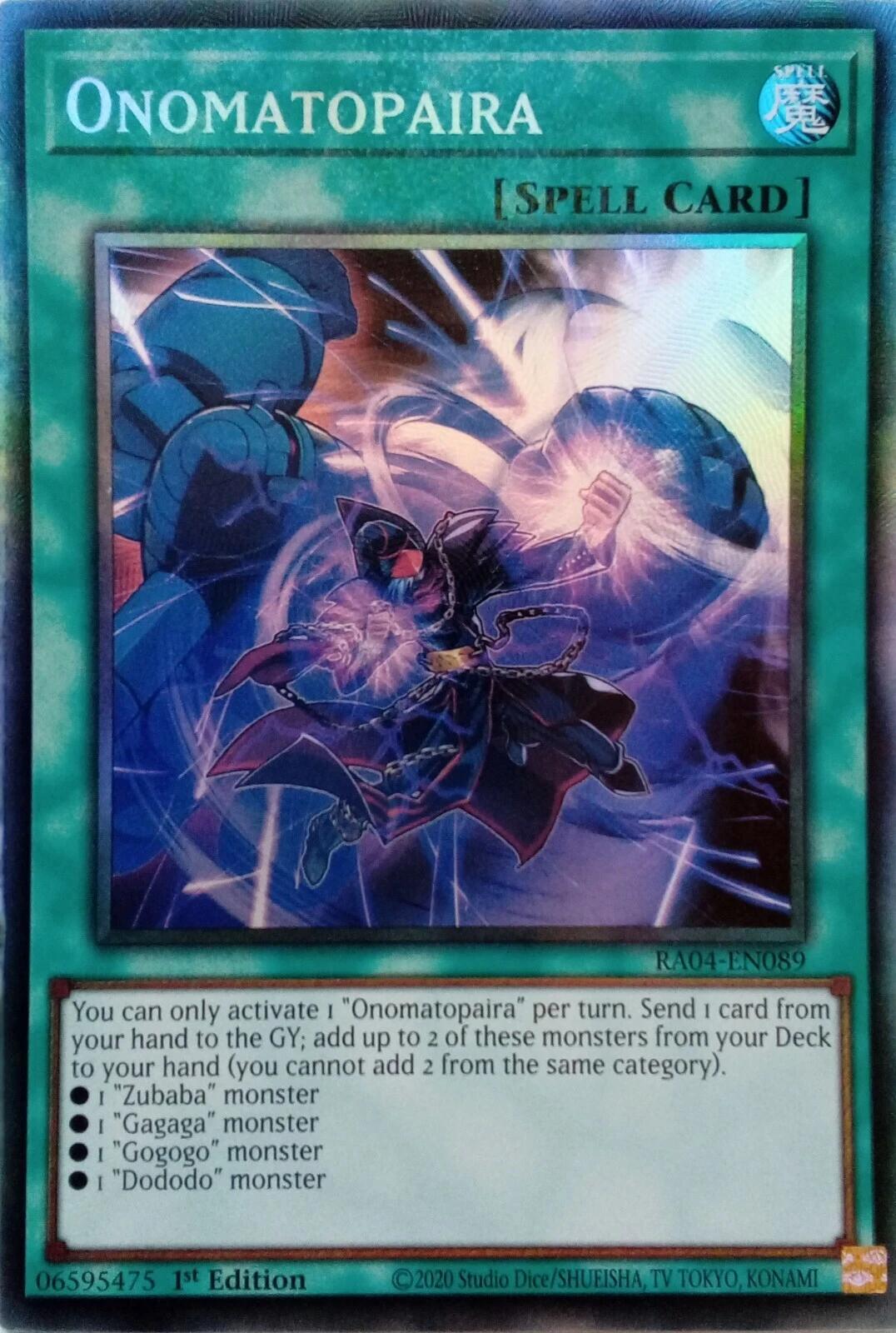 Onomatopaira [RA04-EN089] Prismatic Collector's Rare | Fandemonia Ltd