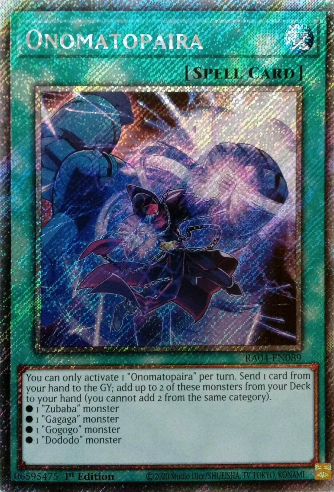 Onomatopaira [RA04-EN089] Platinum Secret Rare | Fandemonia Ltd