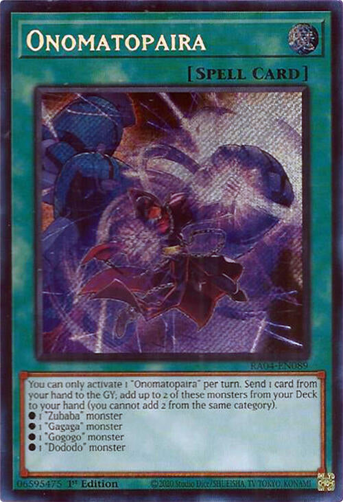 Onomatopaira [RA04-EN089] Secret Rare | Fandemonia Ltd