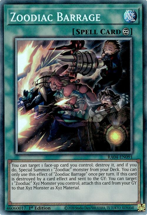 Zoodiac Barrage [RA04-EN091] Prismatic Collector's Rare | Fandemonia Ltd