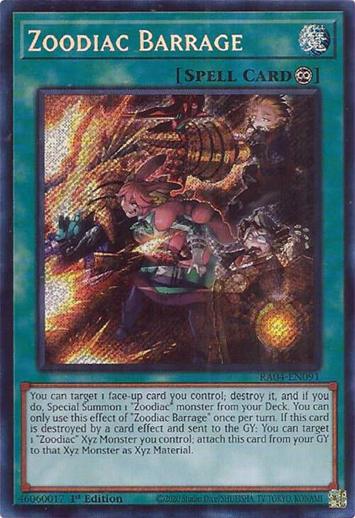 Zoodiac Barrage [RA04-EN091] Secret Rare | Fandemonia Ltd
