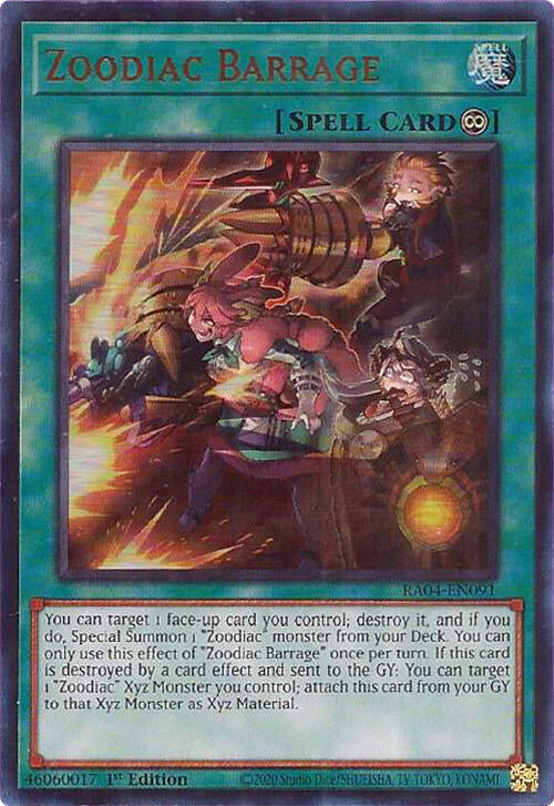 Zoodiac Barrage [RA04-EN091] Ultra Rare | Fandemonia Ltd