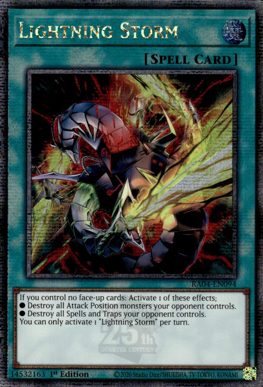 Lightning Storm (New Art) [RA04-EN094] Quarter Century Secret Rare | Fandemonia Ltd