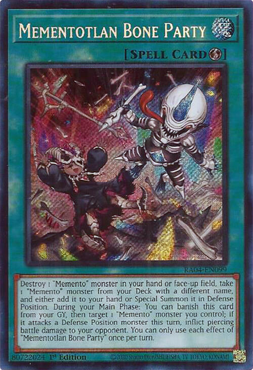 Mementotlan Bone Party [RA04-EN099] Secret Rare | Fandemonia Ltd