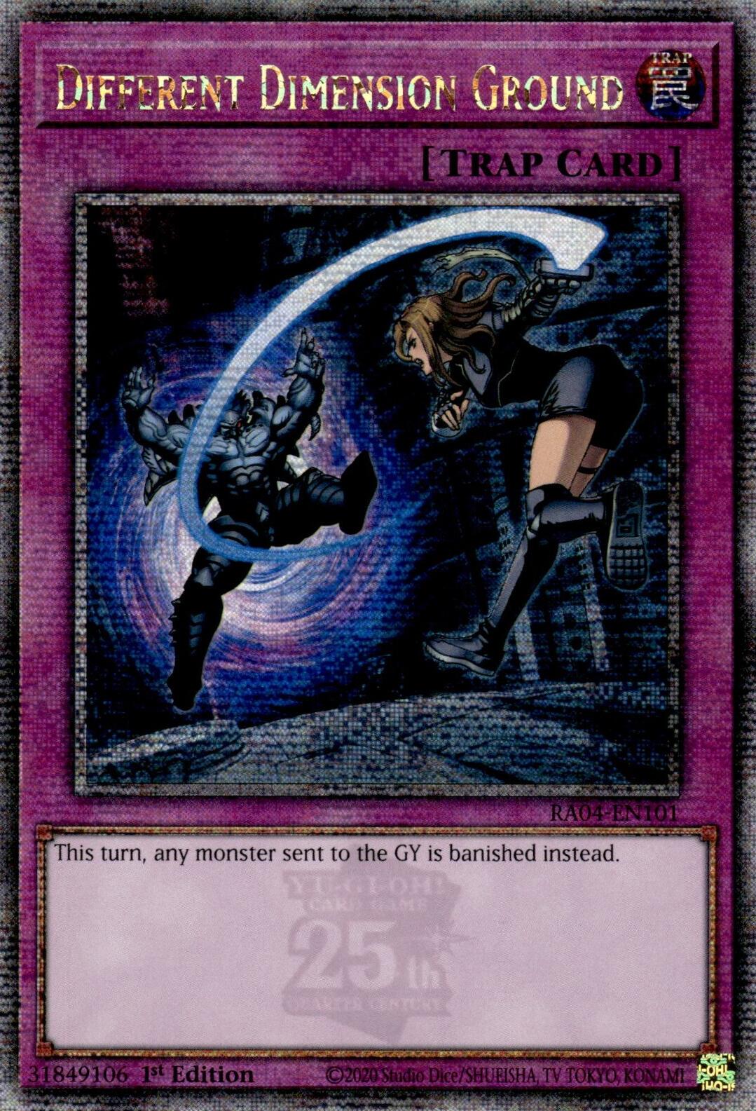 Different Dimension Ground [RA04-EN101] Quarter Century Secret Rare | Fandemonia Ltd