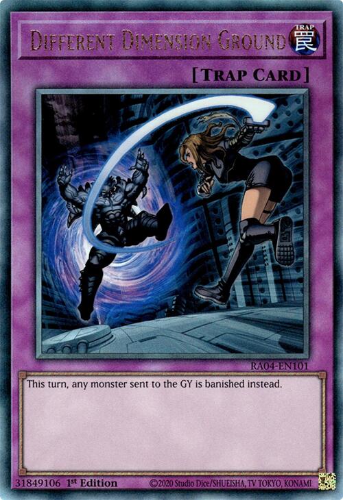 Different Dimension Ground [RA04-EN101] Prismatic Ultimate Rare | Fandemonia Ltd