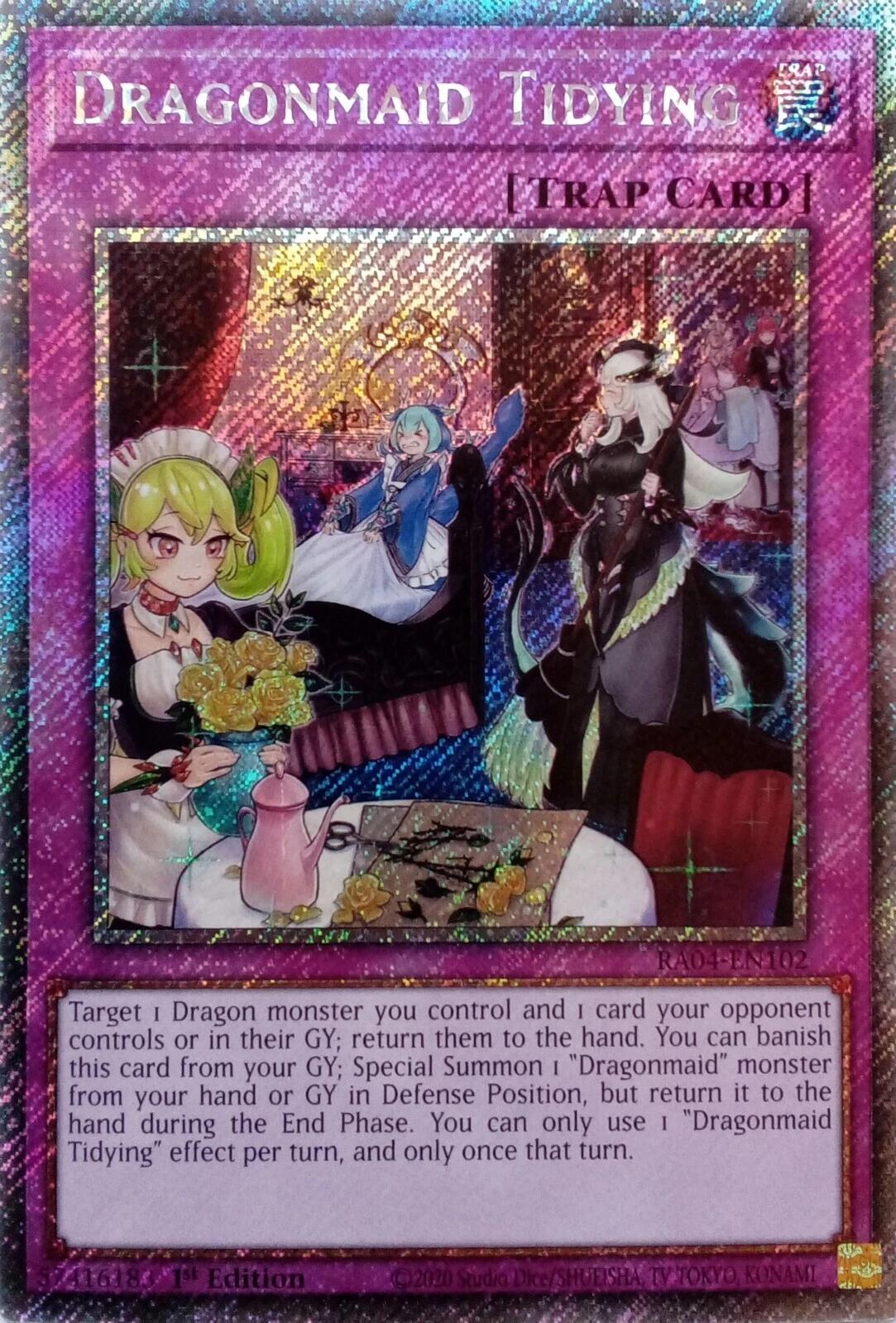 Dragonmaid Tidying [RA04-EN102] Platinum Secret Rare | Fandemonia Ltd