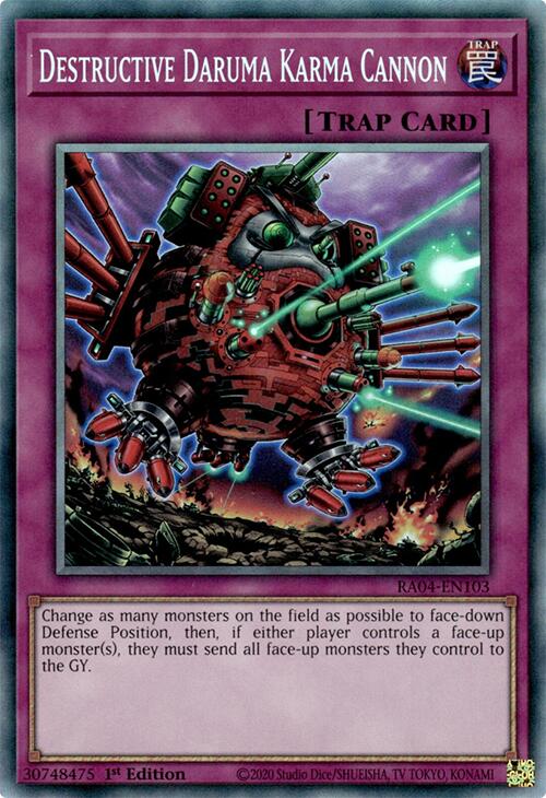 Destructive Daruma Karma Cannon [RA04-EN103] Prismatic Collector's Rare | Fandemonia Ltd