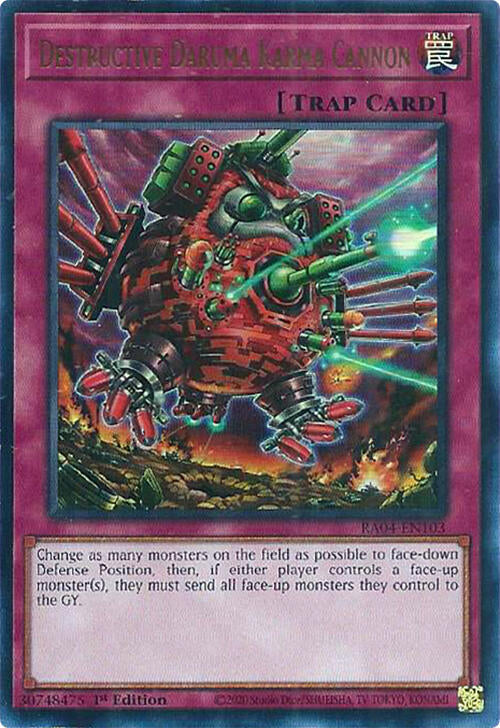Destructive Daruma Karma Cannon [RA04-EN103] Ultra Rare | Fandemonia Ltd