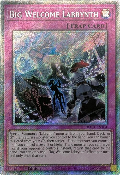 Big Welcome Labrynth [RA04-EN104] Platinum Secret Rare | Fandemonia Ltd