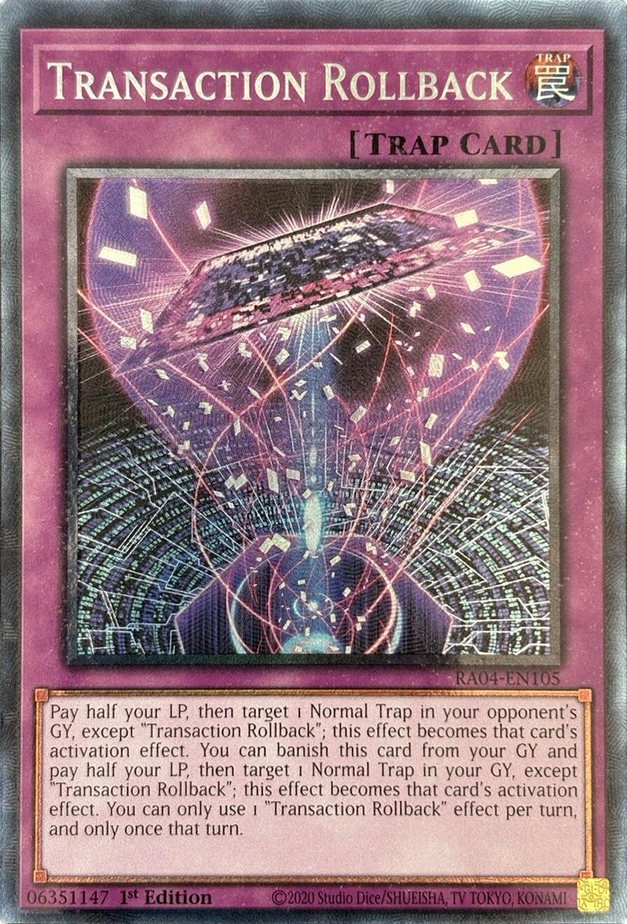 Transaction Rollback [RA04-EN105] Prismatic Collector's Rare | Fandemonia Ltd