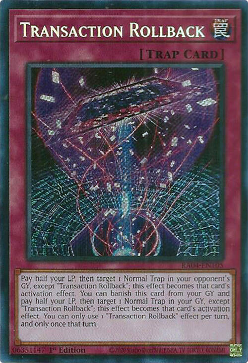 Transaction Rollback [RA04-EN105] Secret Rare | Fandemonia Ltd