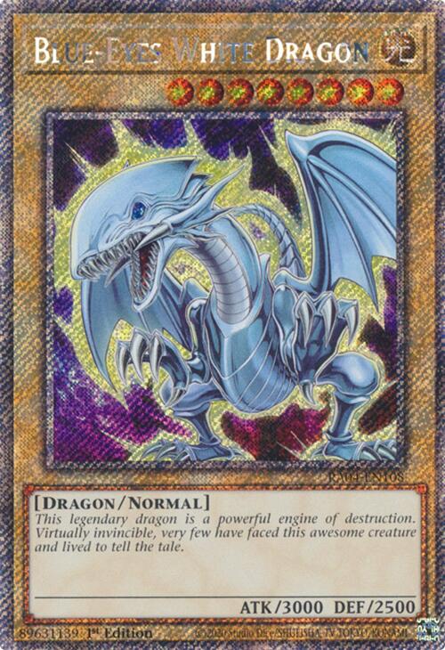 Blue-Eyes White Dragon (7th Art) [RA04-EN108] Platinum Secret Rare | Fandemonia Ltd